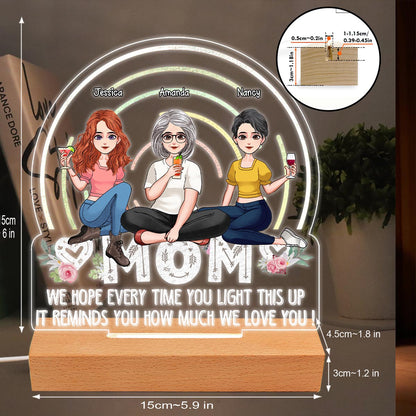 We Hope Every Time You Light - Gift for mom, grandma - Personalized Shaped Plaque Light Base