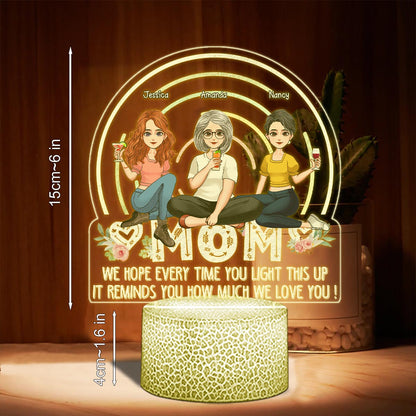 We Hope Every Time You Light - Gift for mom, grandma - Personalized Shaped Plaque Light Base