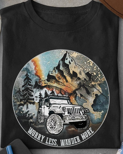 Worry Less Wander More Car T-shirt and Hoodie 0823