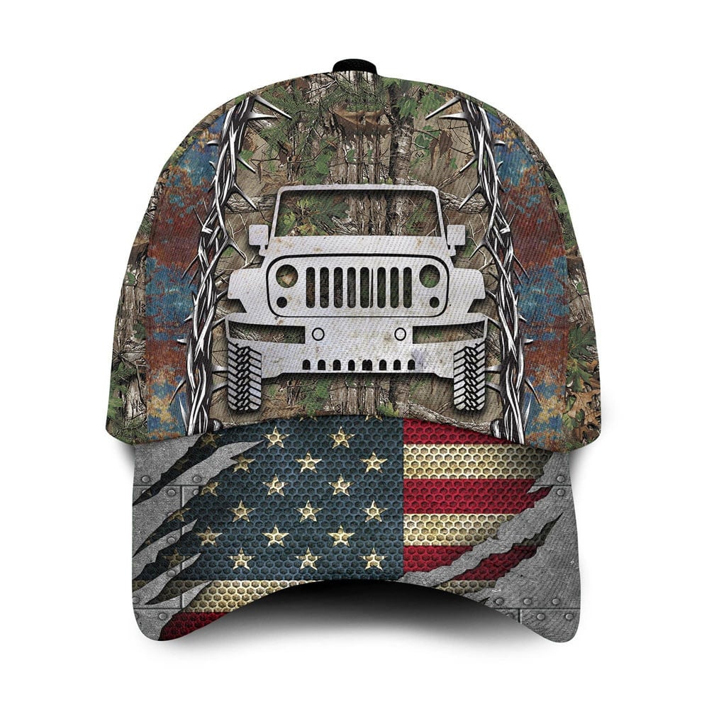 American Flag Car Classic Cap 0523