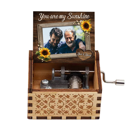 You Are My Sunshine - Gift for mom, grandma, grandpa, daughter, son, granddaughter, grandson, friend, sister, brother, aunt, uncle, dad - Personalized Hand Crank Music Box