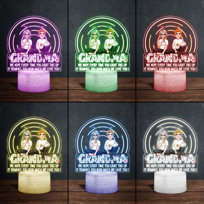 We Hope Every Time You Light - Gift for mom, grandma - Personalized Shaped Plaque Light Base