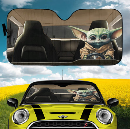 Cute Baby The Force Car Sunshade 0523