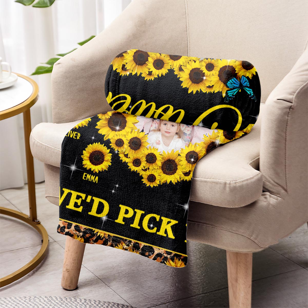 Whenever You Touch This Heart - Gift for mom, wife - Personalized Blanket