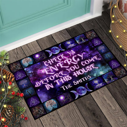 Check Ya Energy - Personalized Witch Doormat