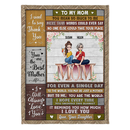 You Are The World - Personalized Mother Blanket