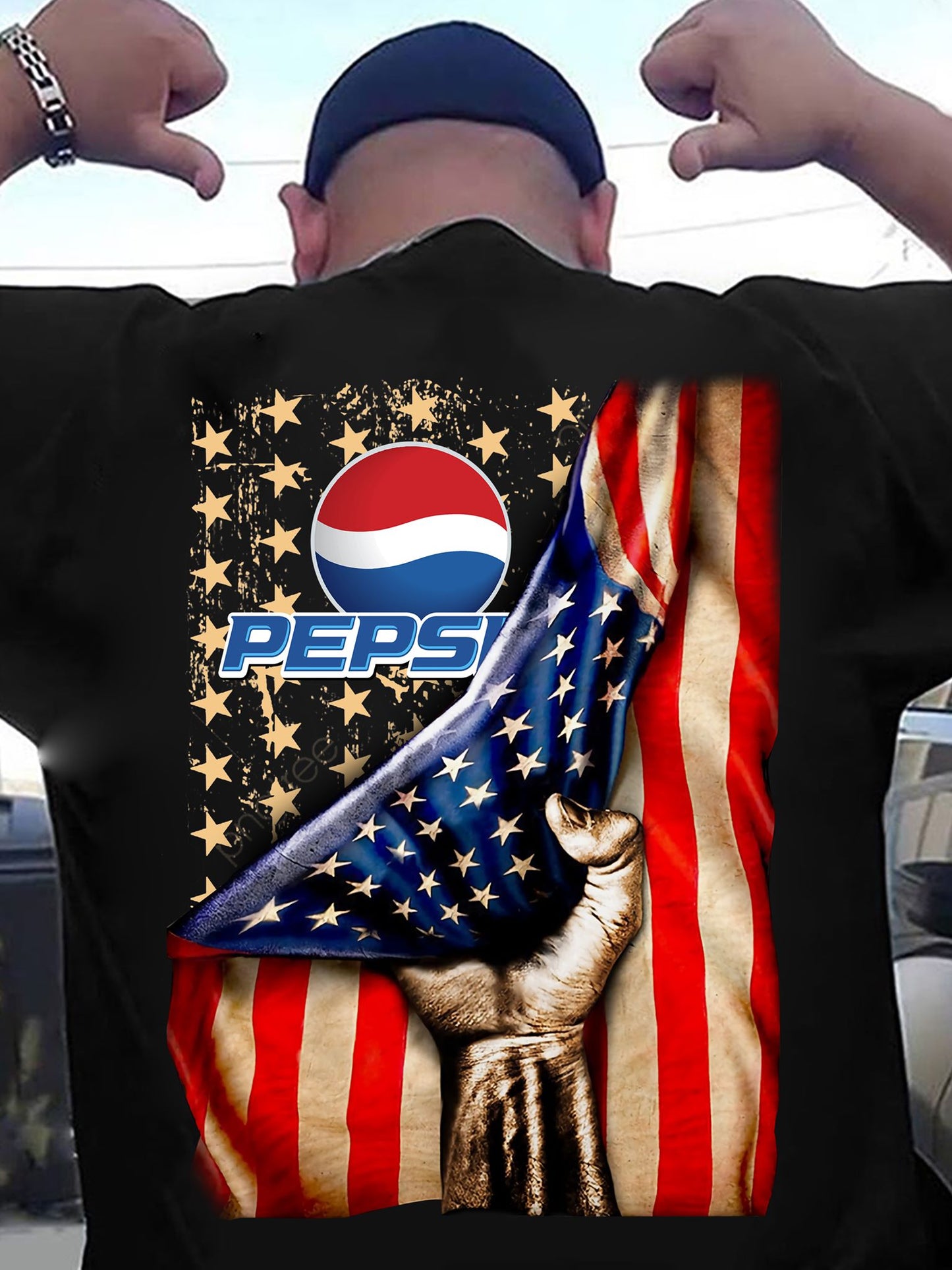 American Flag Blue Soft Drink T-shirt and Hoodie 0523