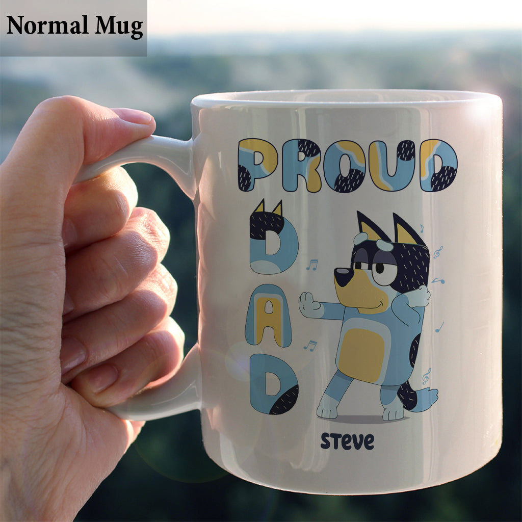 Blue Dad Of A Few Kids - Personalized Father Mug