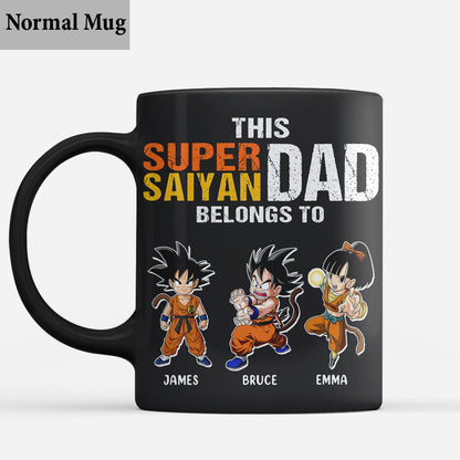 This Super Dad Belongs To - Personalized Seven Balls Mug