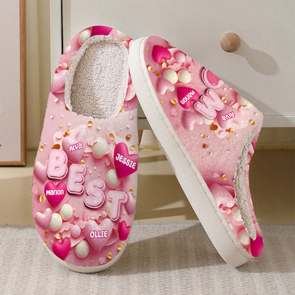 Best Mama Inflated Heart 3D - Personalized Mother Slippers