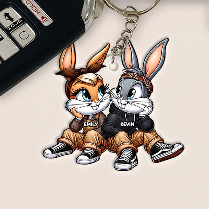 Chicano Bunny - Personalized Keychain