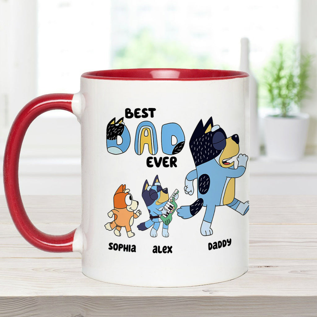 Best Dad Mum Ever - Personalized Father Accent Mug