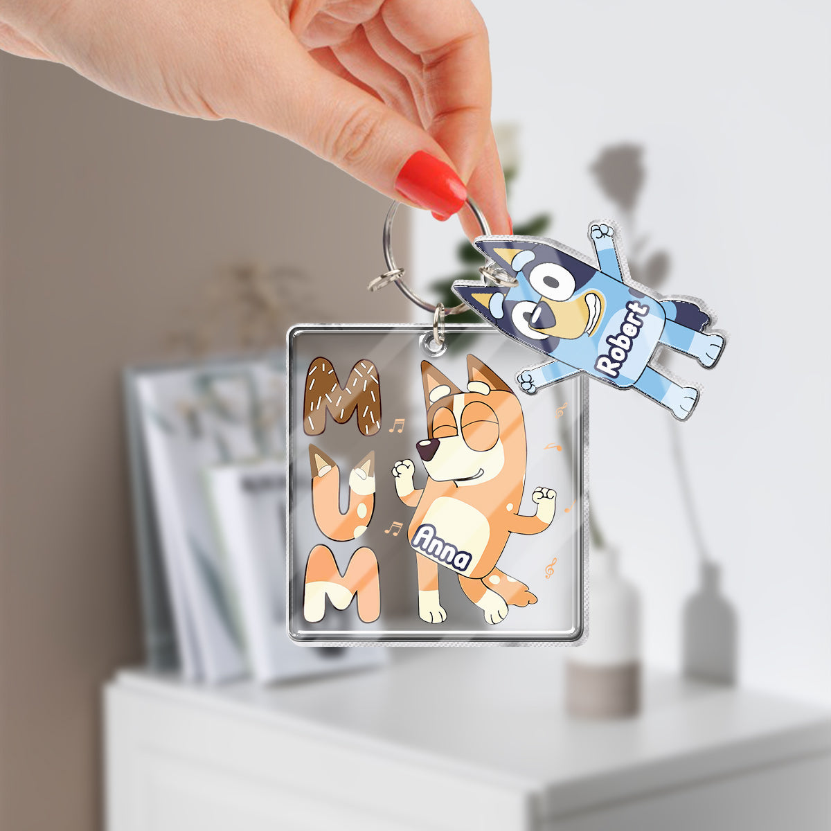 Cool Mom Dad Nana - Personalized Mother Keychain with Charms