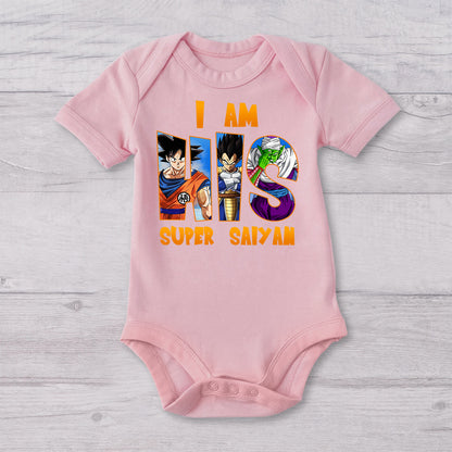 Dad Super Saiyan Little Saiyan - Personalized Seven Balls T-shirt And Baby Onesie