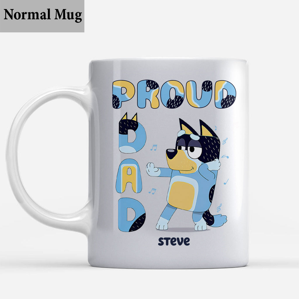 Blue Dad Of A Few Kids - Personalized Father Mug