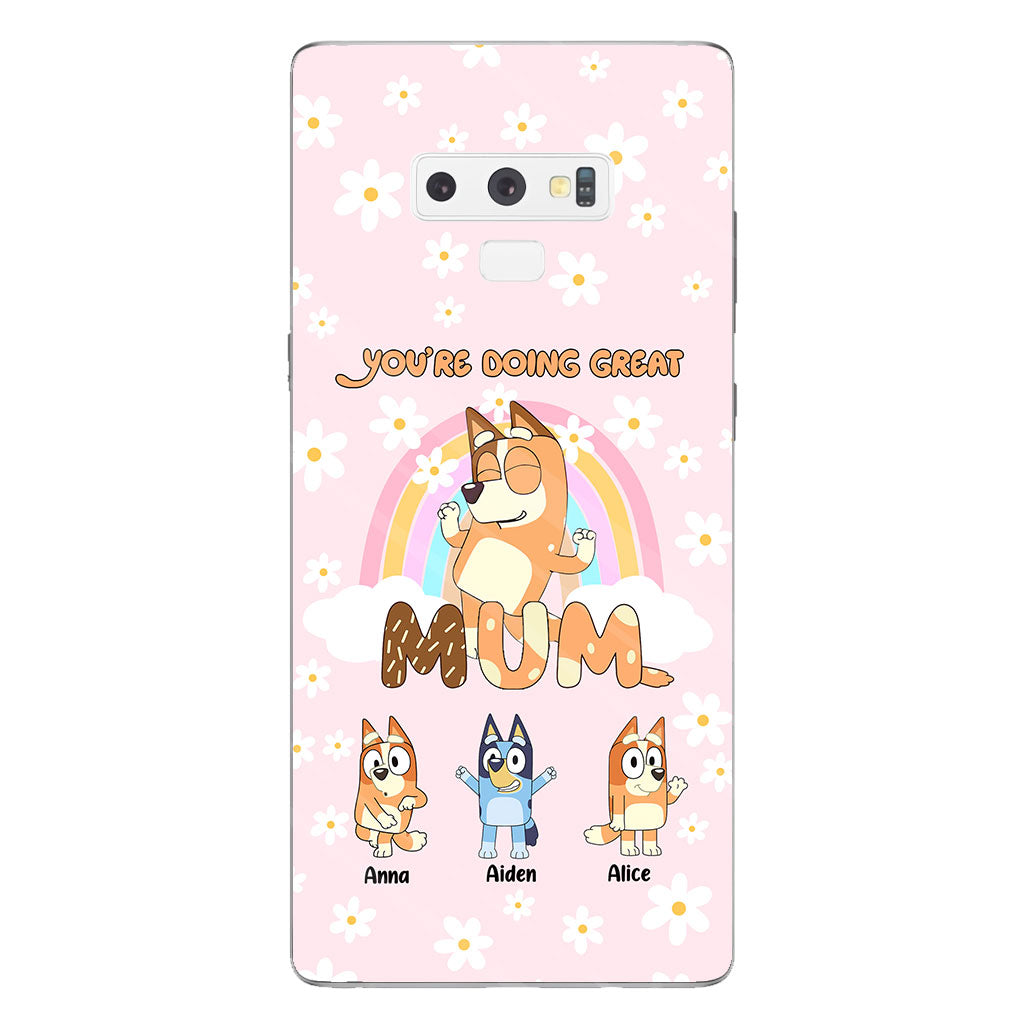 You're Doing Great Mum - Personalized Mother Clear Phone Case