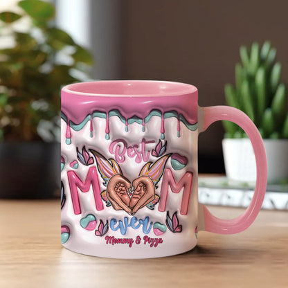 Best Mom Ever Butterfly Transformation - Personalized Mother Accent Mug