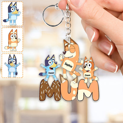 Cool Mum - Personalized Mother Custom Shaped Keychain