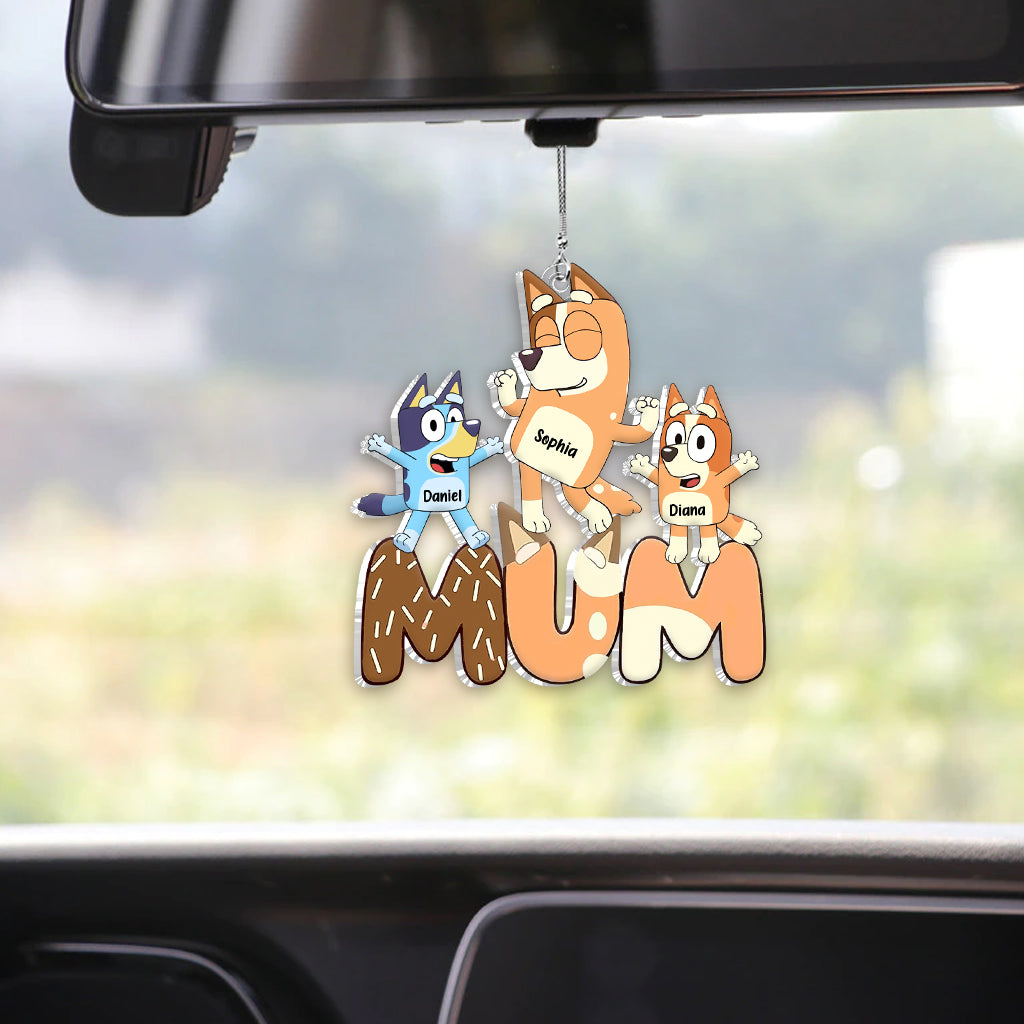 Cool Mum - Personalized Mother Custom Shaped Car Ornament