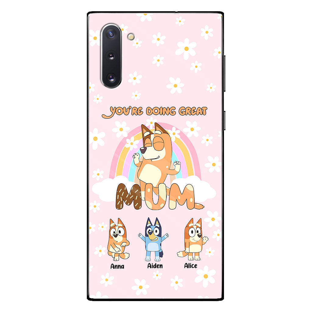 You're Doing Great Mum - Personalized Mother Clear Phone Case