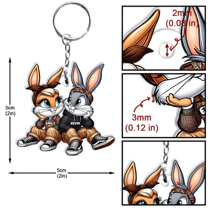 Chicano Bunny - Personalized Keychain