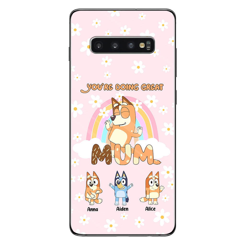 You're Doing Great Mum - Personalized Mother Clear Phone Case