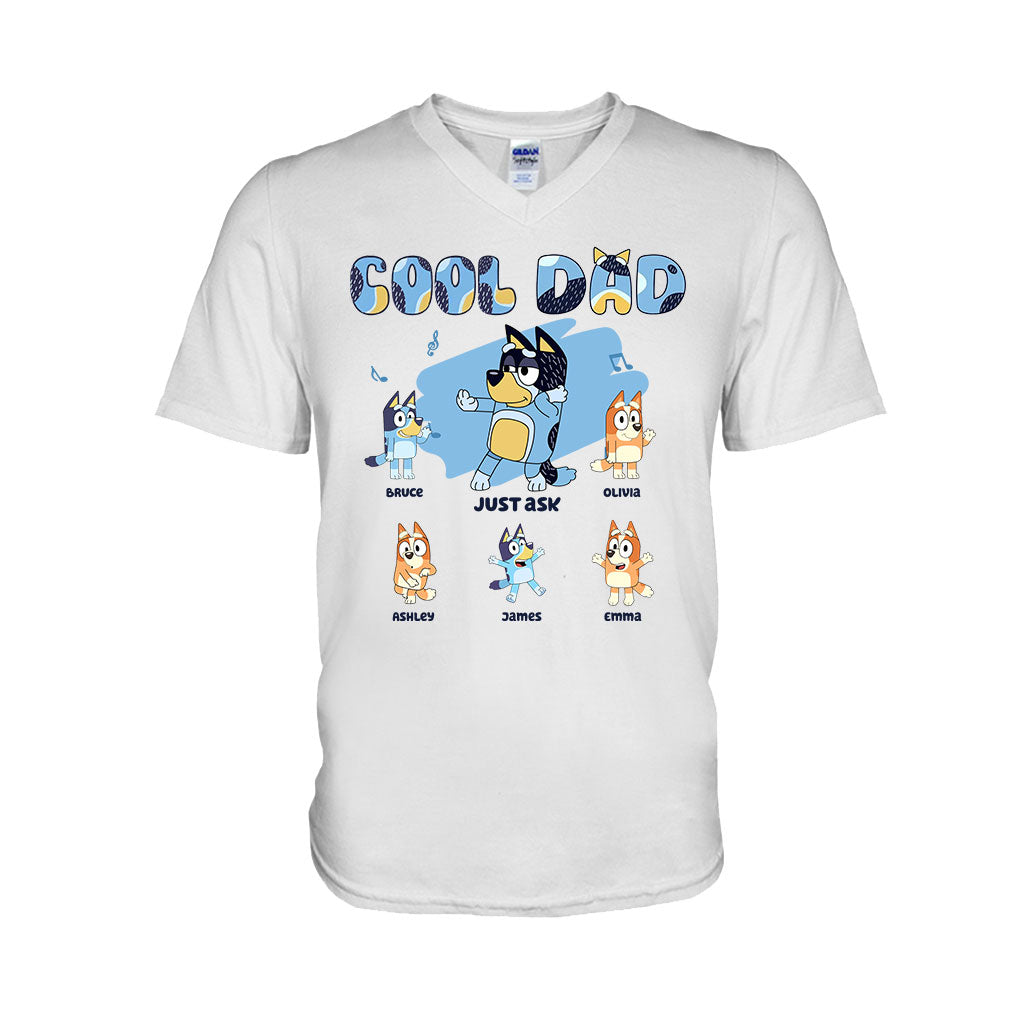 Coolest Dad Ever Just Ask Blue Dad - Personalized Father T-shirt And Hoodie