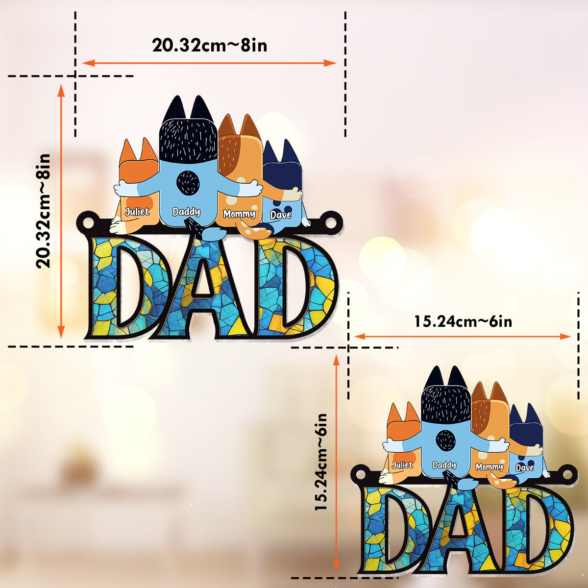 Cool Dad - Personalized Father Window Hanging Suncatcher Ornament