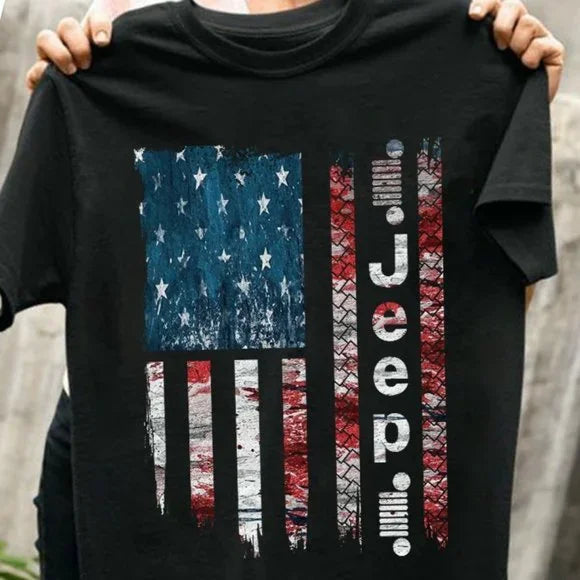 American Flag Car T-shirt and Hoodie 0523