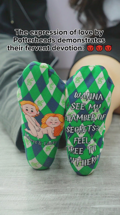 Chamber Of Secrets - Personalized Couple Socks