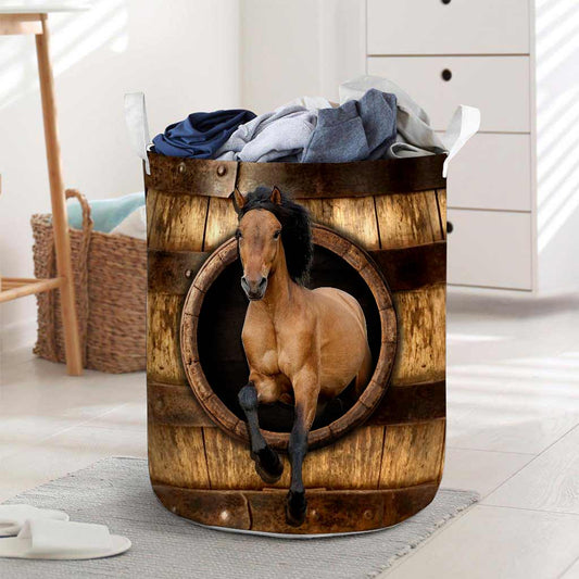 Buckskin Horse Horse Laundry Basket 0622