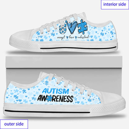 Accept Love Understand Autism Awareness Low Top Shoes 0622