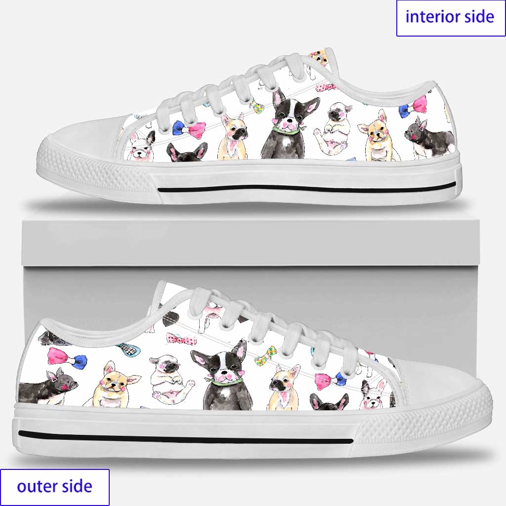 Cute French Bulldog French Bulldog Low Top Shoes 0622