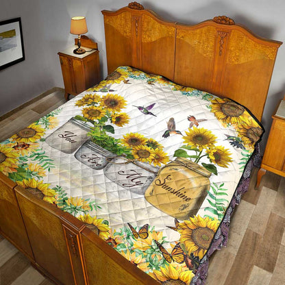 You Are My Sunshine Sunflower Quilt 0622