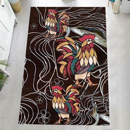 Chicken Leather Pattern Print Chicken Rug 0622