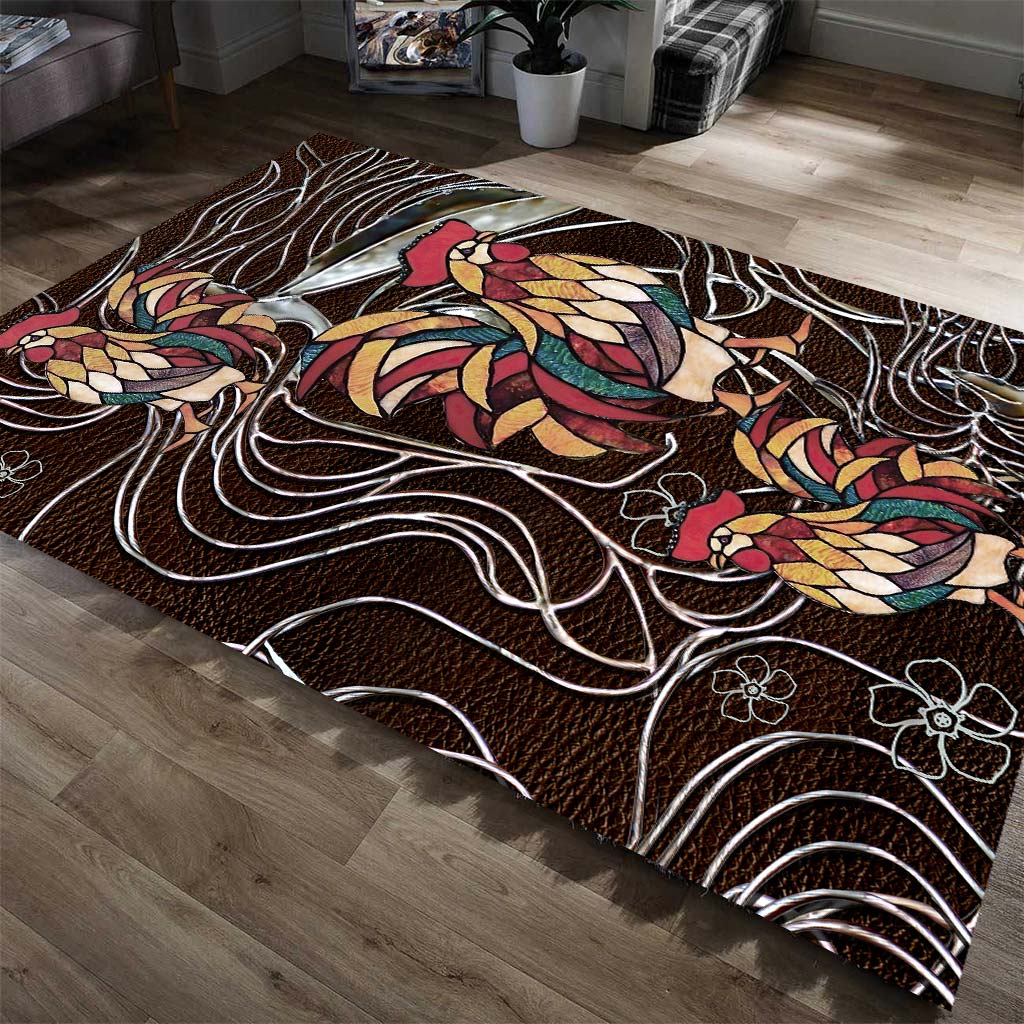 Chicken Leather Pattern Print Chicken Rug 0622