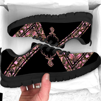 Deer Hunting Pink Camo Hunting Sneakers 0622