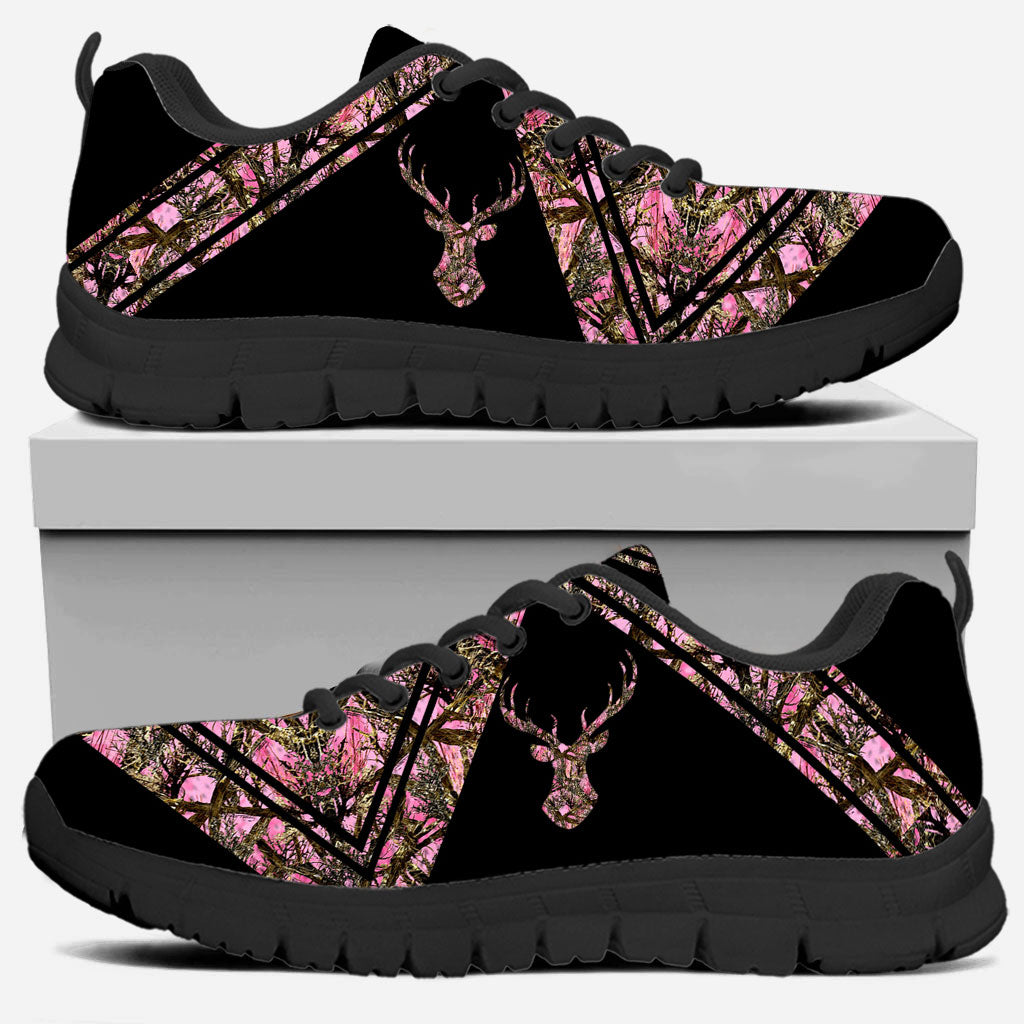 Deer Hunting Pink Camo Hunting Sneakers 0622