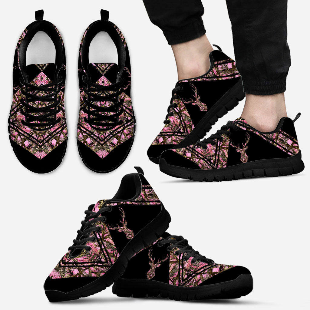 Deer Hunting Pink Camo Hunting Sneakers 0622