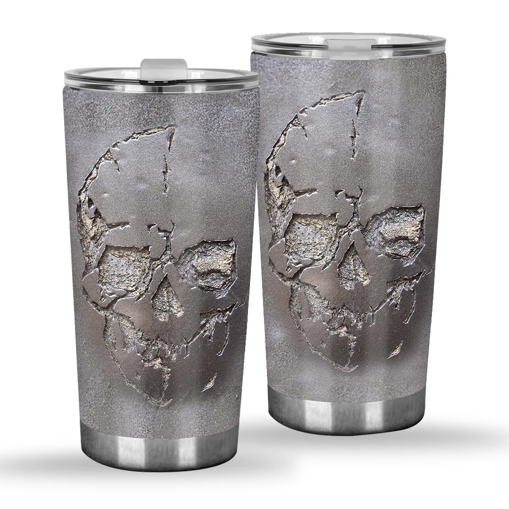 Carved Skull Tumbler 0622