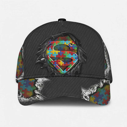 Autism Jean Pattern - Autism Awareness Classic Cap 0921