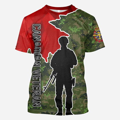 Canadian Veteran Maple Leaf Jesus - Christian All Over T-shirt and Hoodie 0921