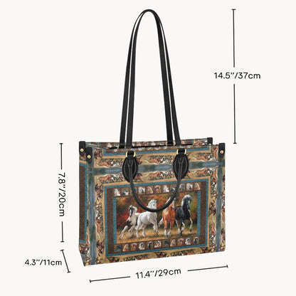 Beautifuls Horses - Horse Leather Handbag 0921