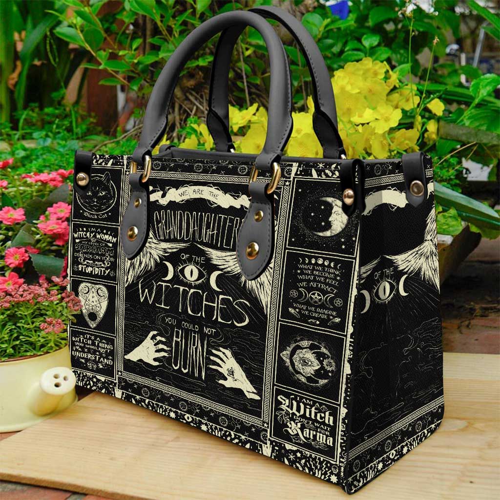 Wicca Witches You Could Not Burn - Witch Leather Handbag 0921