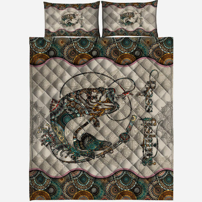 Bass Fishing Mandala - Fishing Quilt Set 0921