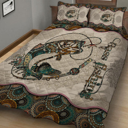 Bass Fishing Mandala - Fishing Quilt Set 0921