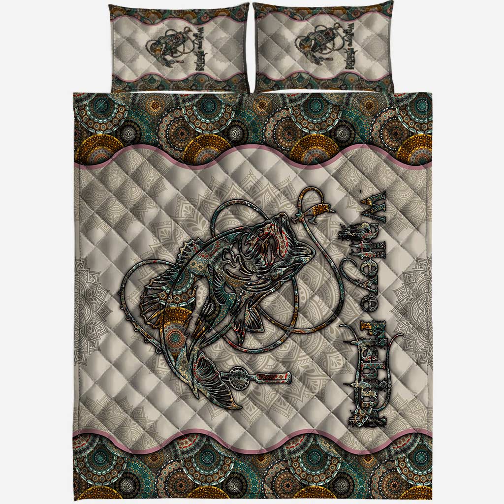 Walleye Fishing Mandala - Fishing Quilt Set 0921