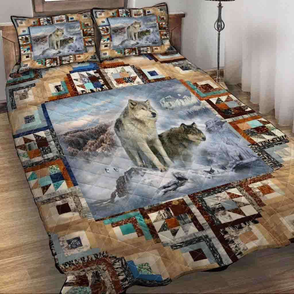 Wolf Native Pattern - Wolf Quilt Set 0921