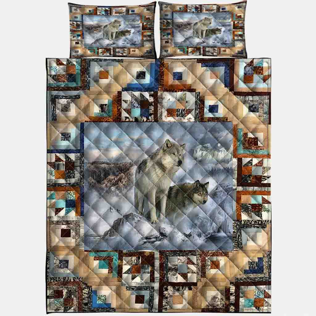 Wolf Native Pattern - Wolf Quilt Set 0921