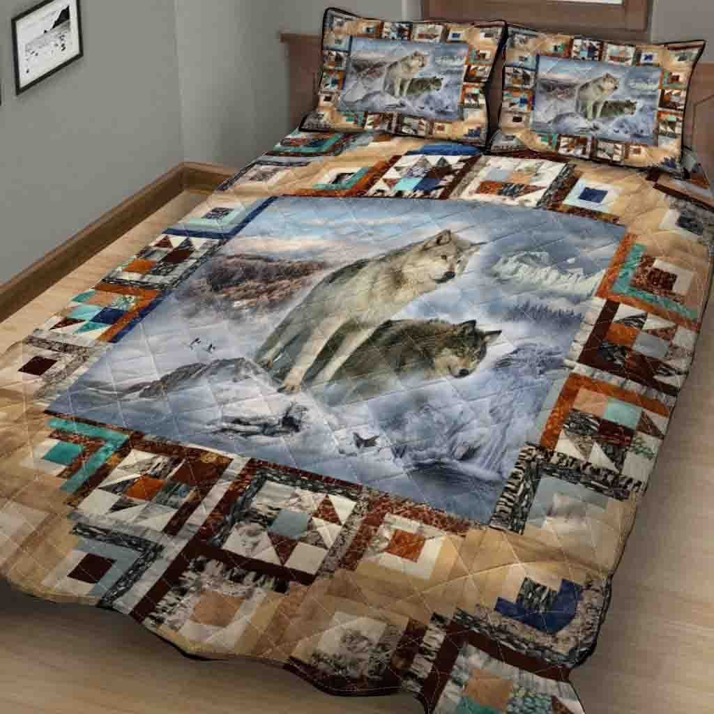 Wolf Native Pattern - Wolf Quilt Set 0921